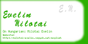 evelin milotai business card